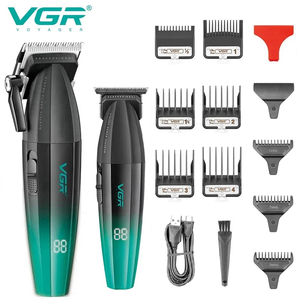 Men'S Grooming Hair And Body Wash - Vgr aparador de cabelo profissional barbeiro