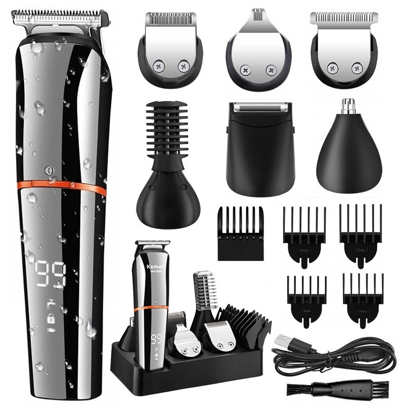Men'S Grooming Hair And Body Wash - Kemei-Aparador elétrico para homens, tudo em