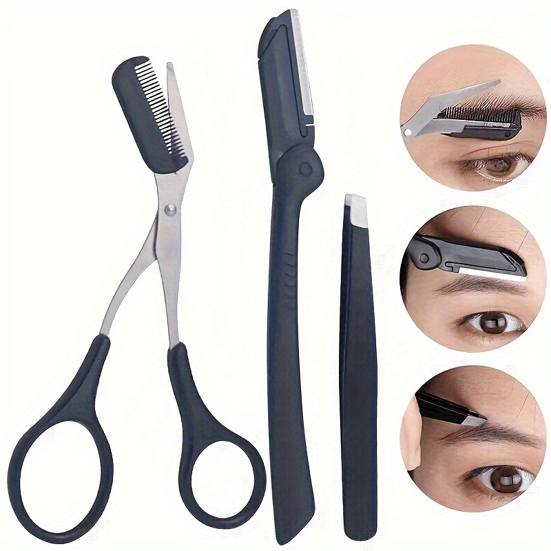 Men'S Grooming Essentials - 3 pçs conjunto kit de sobrancelha