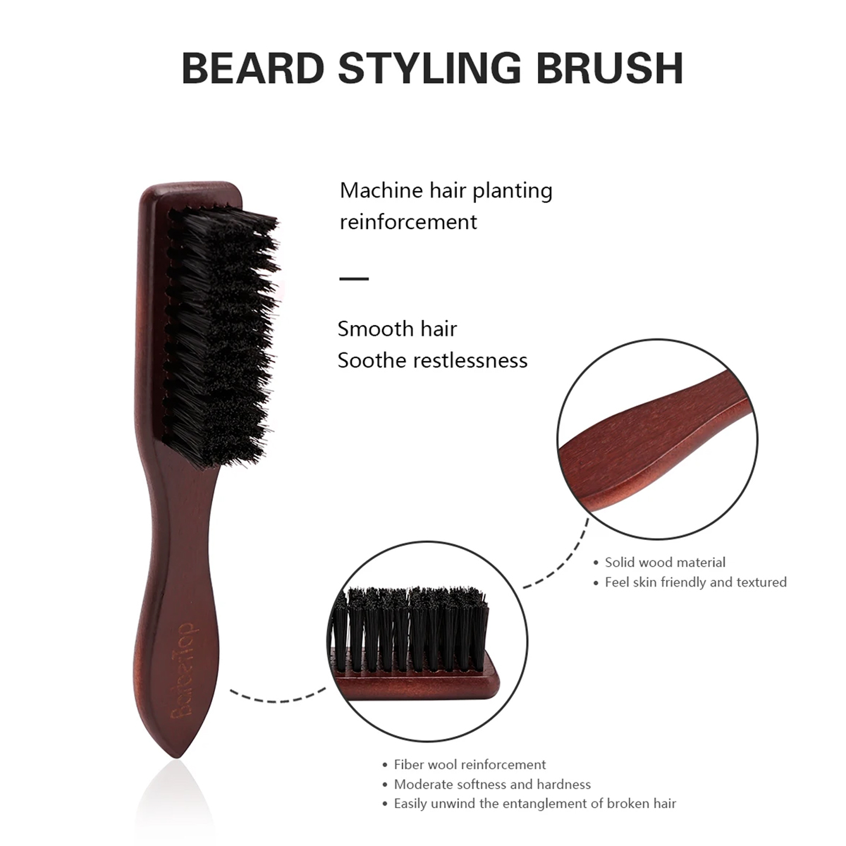 Escova de barba com cerdas de  - Grooming Men'S Hair avaliação e preço