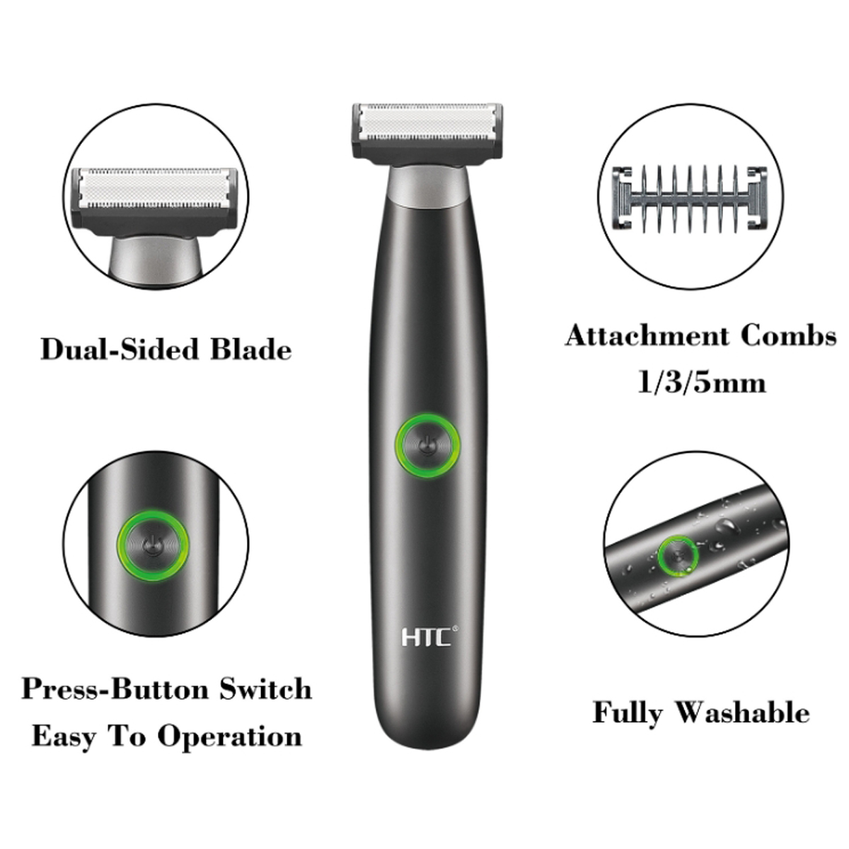 Htc masculino elétrico virilha - Men'S Grooming Hair And Body Wash avaliação e preço