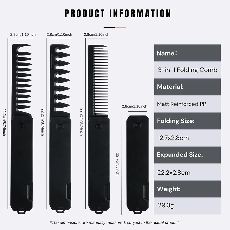 Escova de Cabelo 3 em 1 para V - Comb Fine Tooth avaliação e preço